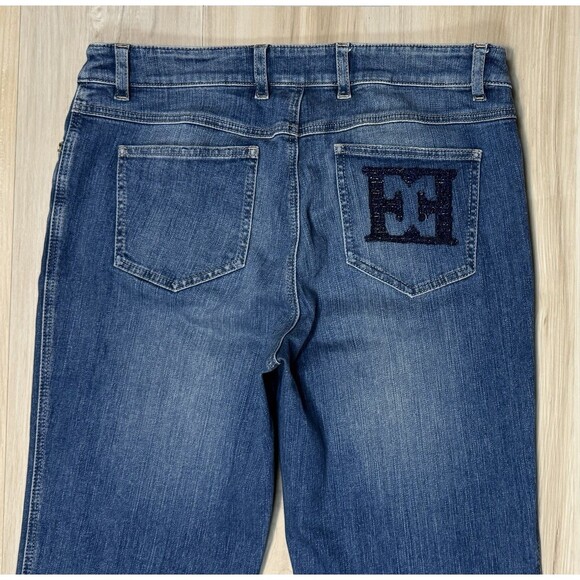 Escada Women’s Bootcut Jeans Embellished 40/10 30-31x34 Vintage - Picture 7 of 16